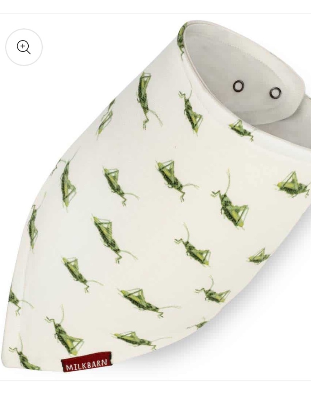 Milkbarn Grasshopper Organic Cotton Three-Layer Kerchief Bib NWT
